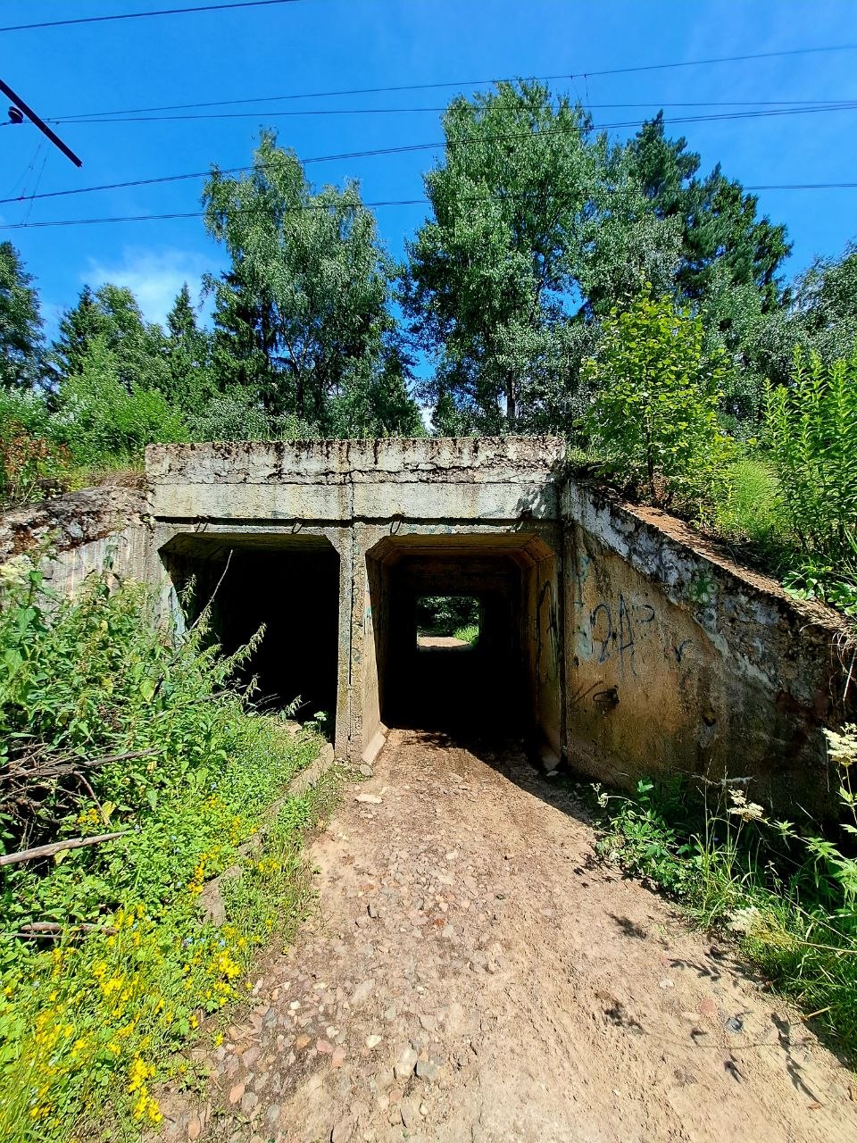 Проход под железнодорожной насыпью